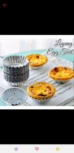 10 Pcs Loyang Egg Tart 5 Cm Stainless (import)