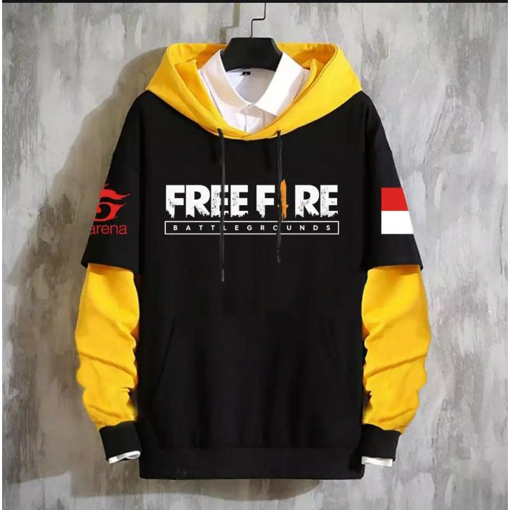 Jaket Hoodie Free Fire Gerena Indonesia / Jaket gamers free fire