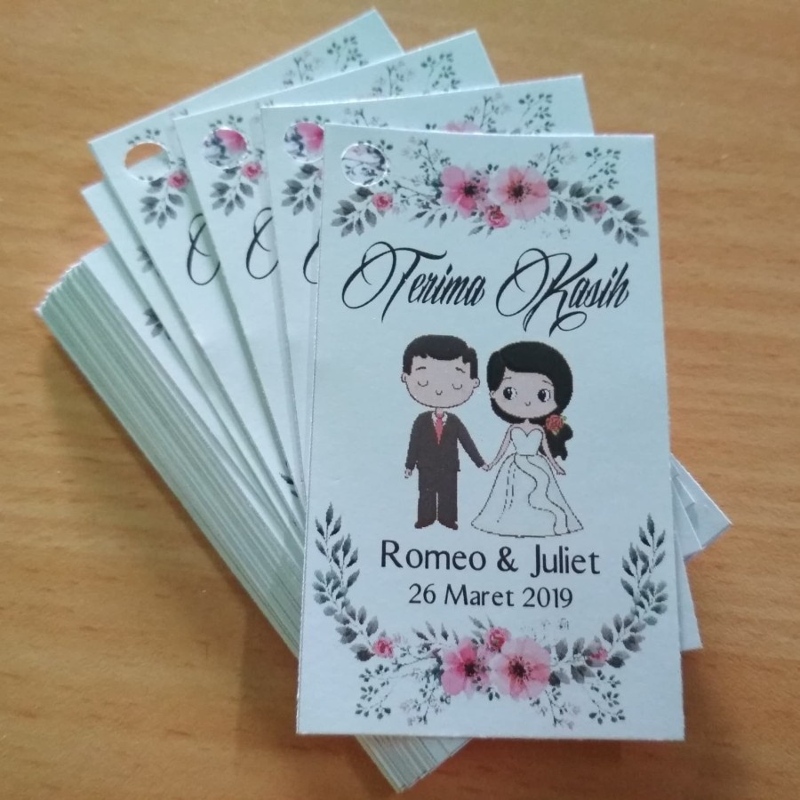 

TERMURAH!!! Hang Tag Souvenir Wedding Label Mini Label Baju - Cetak Hangtag Baju - Label Merek - Hang Tag custom Hangtag Card/Hangtag Aksesoris/Hangtag Paris/Kertas Label Aksesoris/Hand tag kartu ucapan natal kertas label Murah Lucu Lila Jaya Magelang