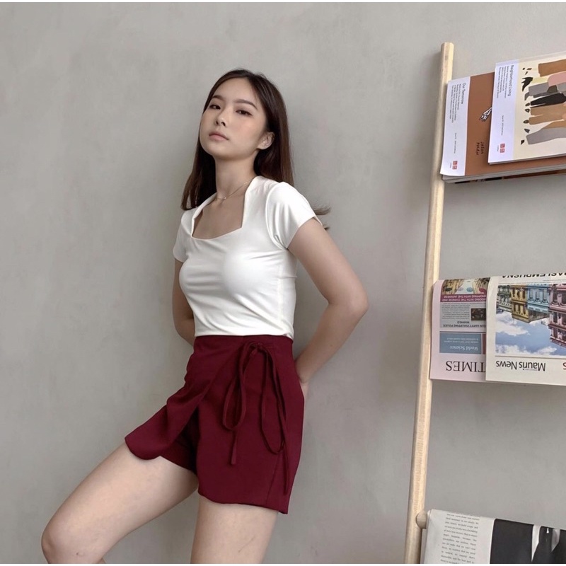 SUZY FITTED SKORT KOREA  - ROK CELANA CASUAL LOOK - KADO ULTAH WANITA