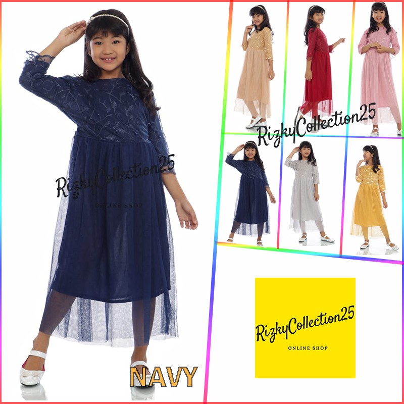 [REALPICT-BISA COD] KEBAYA DRESS ANAK TERMURAH/ DRESS BROKAT TILE ANAK PEREMPUAN/ DRESS ANAK TERBARU