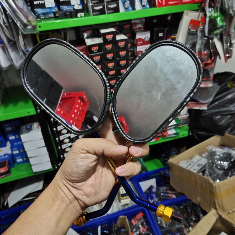 spion model Mio karbon two tone tangkai panjang beat Scoopy Vario dll