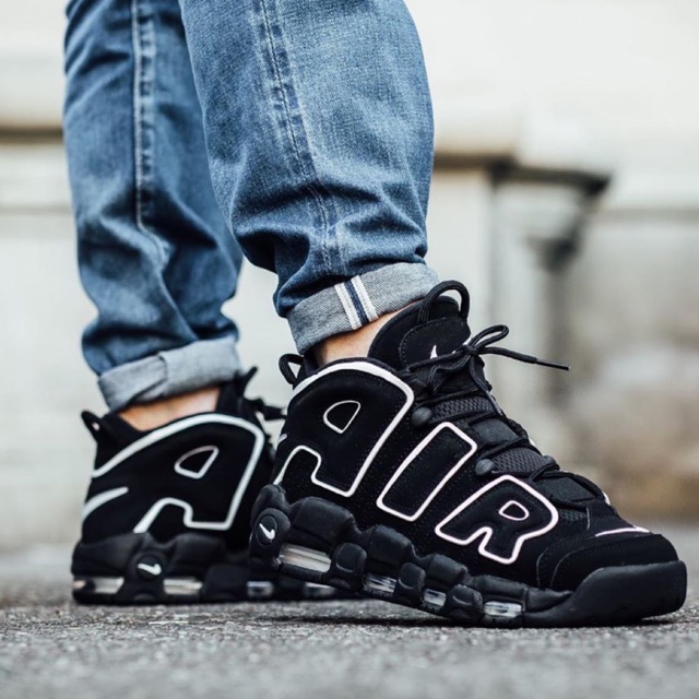 nike air uptempo blanche
