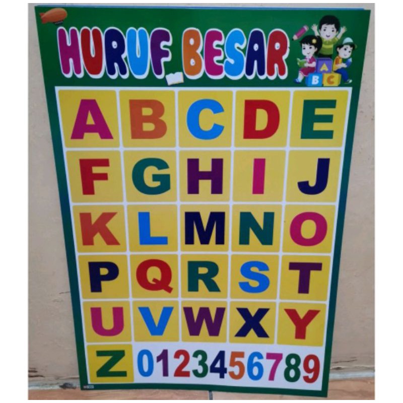 paket hemat 10 pcs 10 macam gambar poster anak pintar