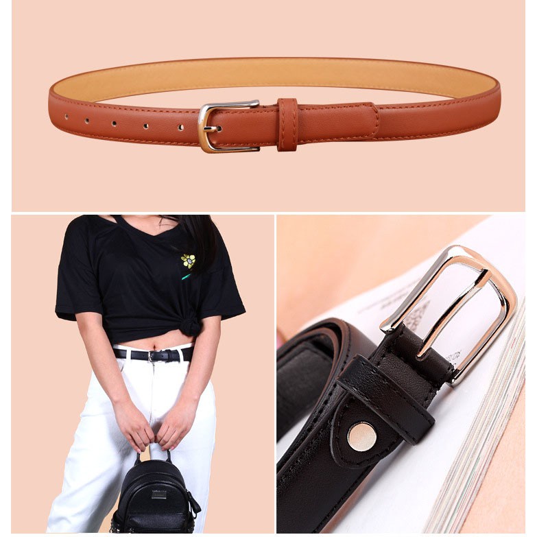 REAL PICT ~ Sabuk Belt Korea Wanita | Cantik Minimalis | BAHAN KULIT PU B70 | Shopee COD aksesoris