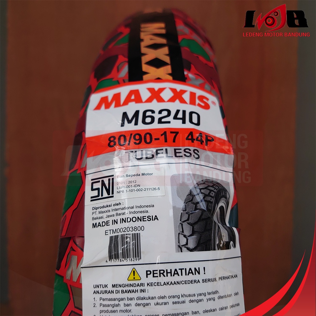 Ban Maxxis M6240 80/90-17 Ban Luar Motor Tubeless Sport Dual Purpose Depan Belakang