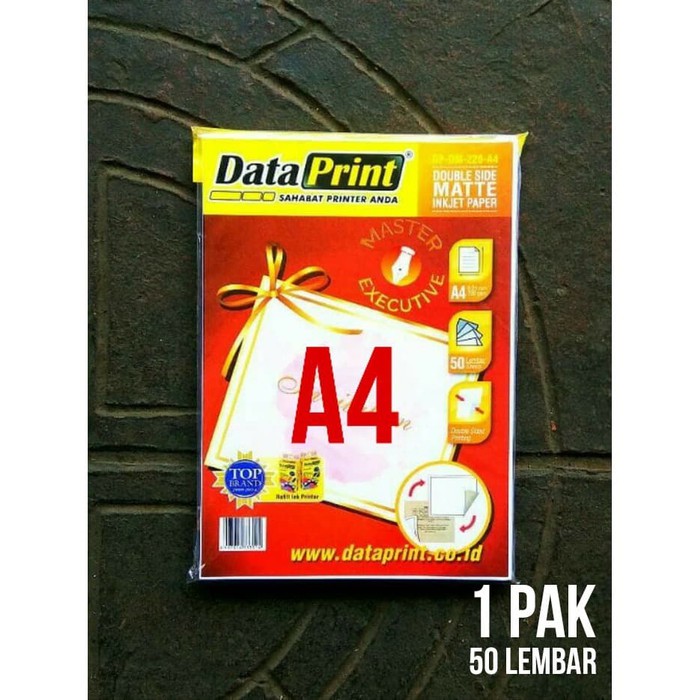 

Dijual Data Print Double Side Matte 220 gsm A4 / DP-DM-220-A4 Dataprint Limited