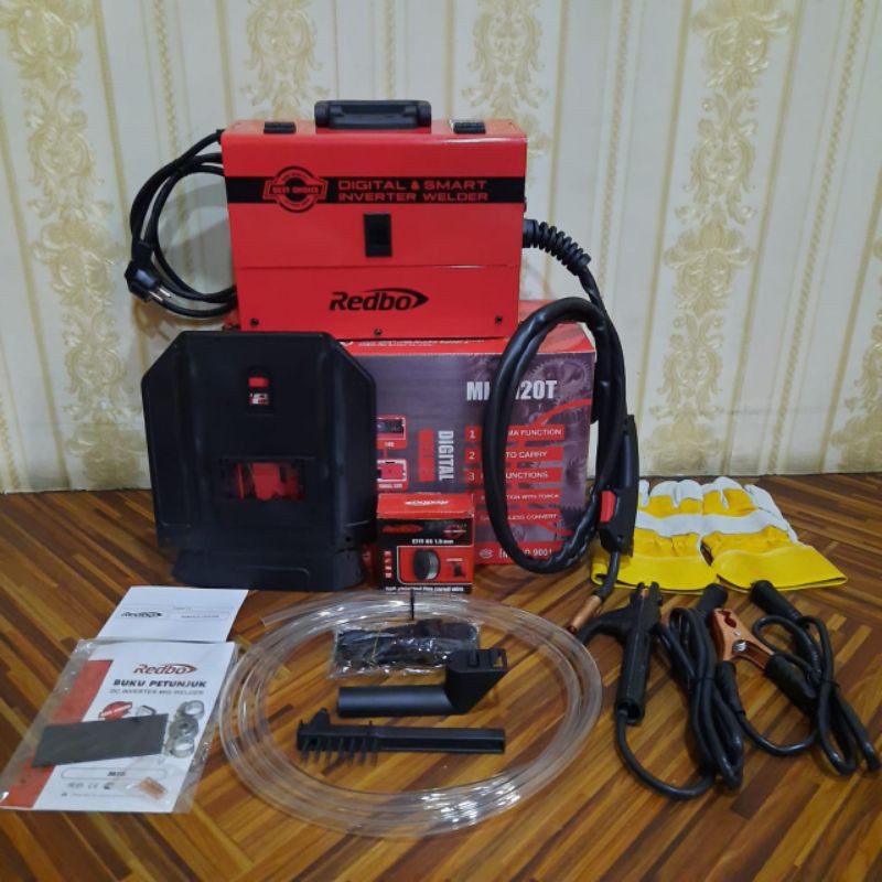 Mesin Travo Las MIG Redbo 120T CO2 Tanpa Gas+ Bonus Kawat Flux Travo Las Mig Redbo