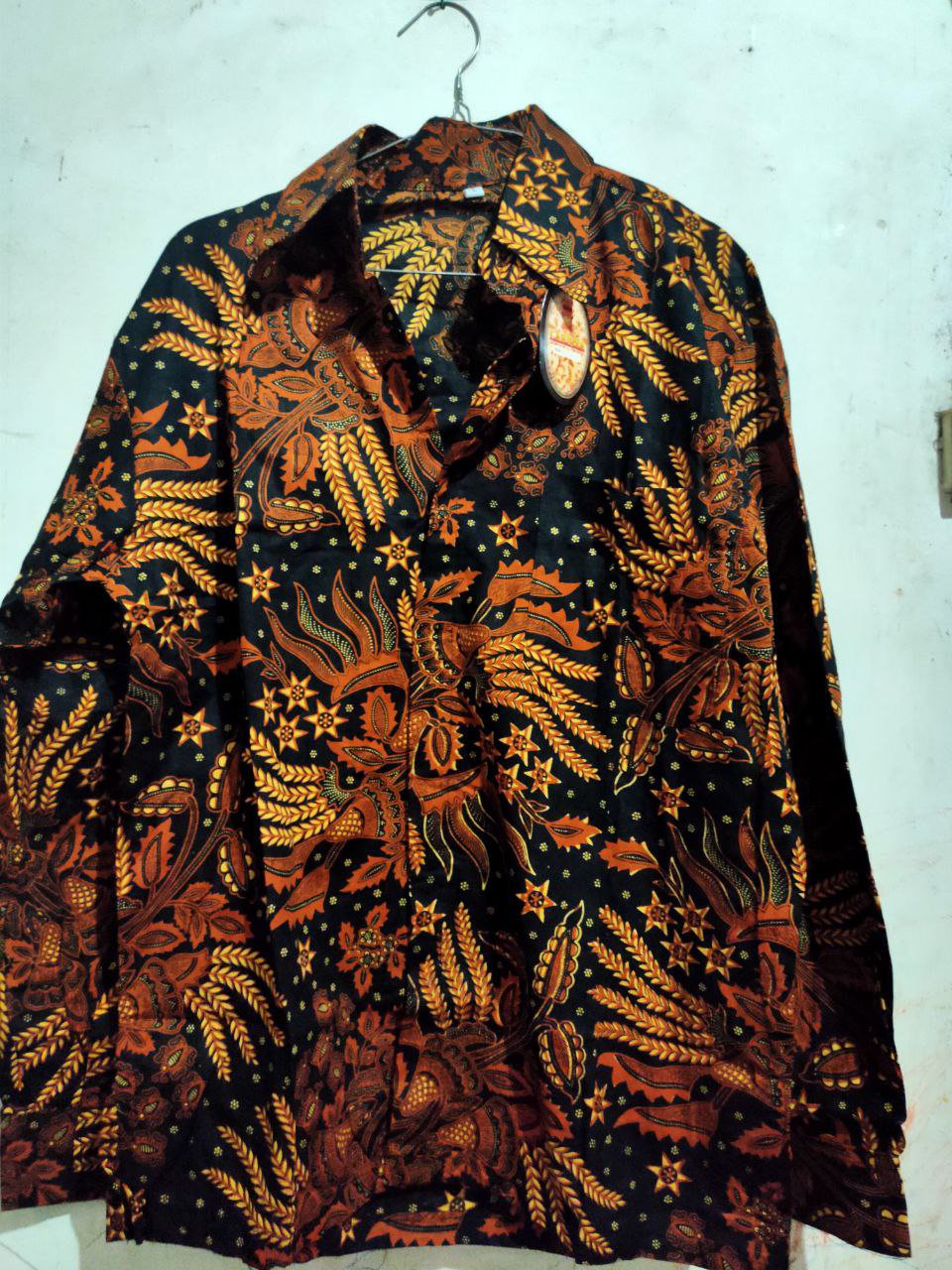 Kemeja Batik Semi Sutra Shyntetic Premium Exclusive Puring Istimewa Bahu Pakai Busa