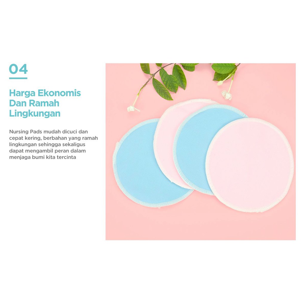 Mooimom Washable Nursing Pads (2 Pairs) - Penyerap ASI