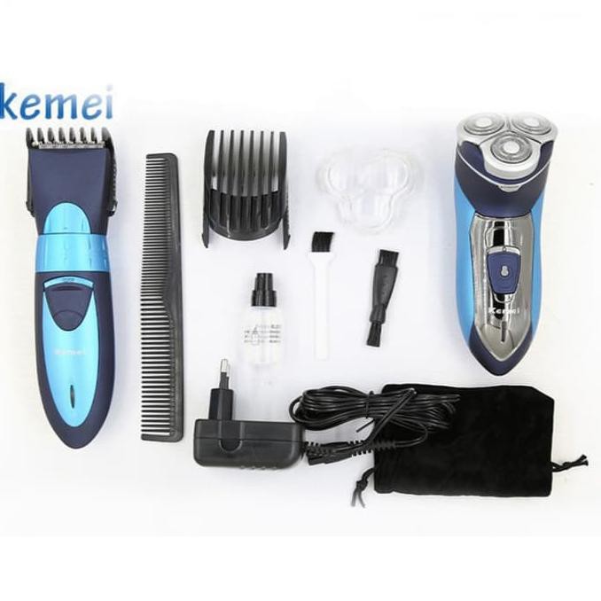 KEMEI KM-7392 Rechargable Electric Shaver 2 in 1 Razor Trimmer