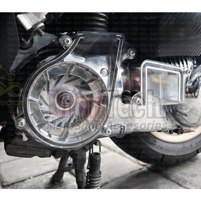 MIKA COVER PULLY KIPAS CVT AKRILIK ACRYLIC TRANSPARAN YAMAHA NMAX - Bening, AEROX OLD/ LEXI Gdm