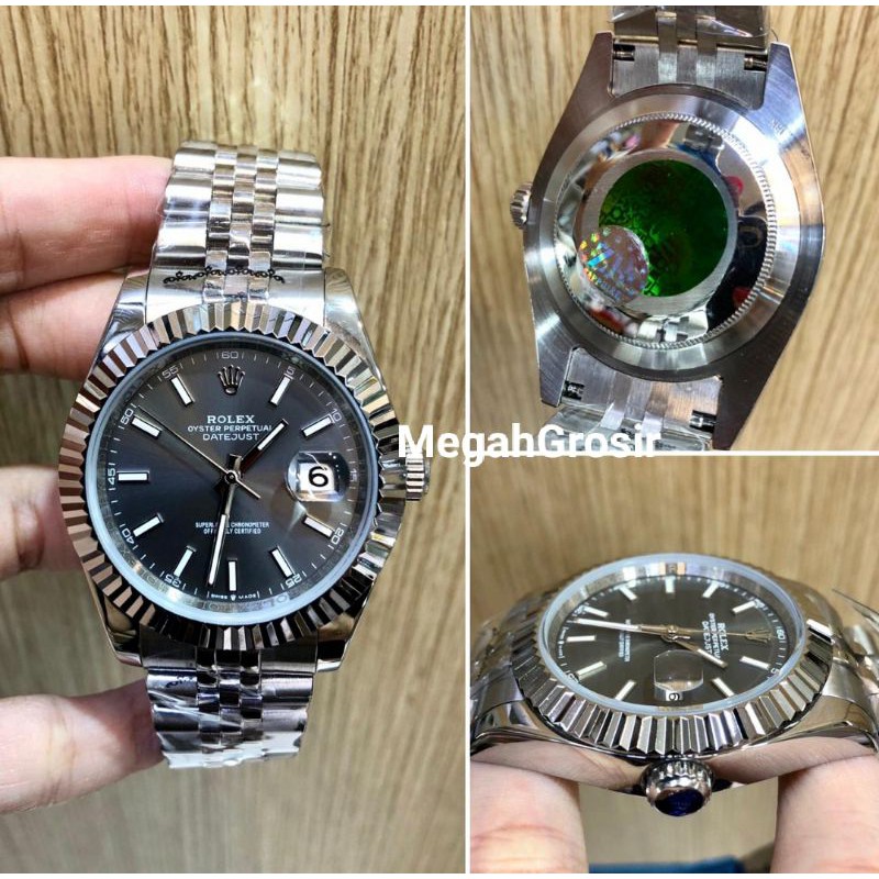 Jam Tangan Pria Rolex Automatic Date Just Japan All Steinles Steel 4,1cm