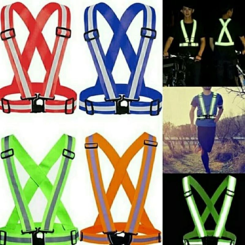 Rompi proyek V SAFETY VEST elastis karet scotlight reflect keamanan aman