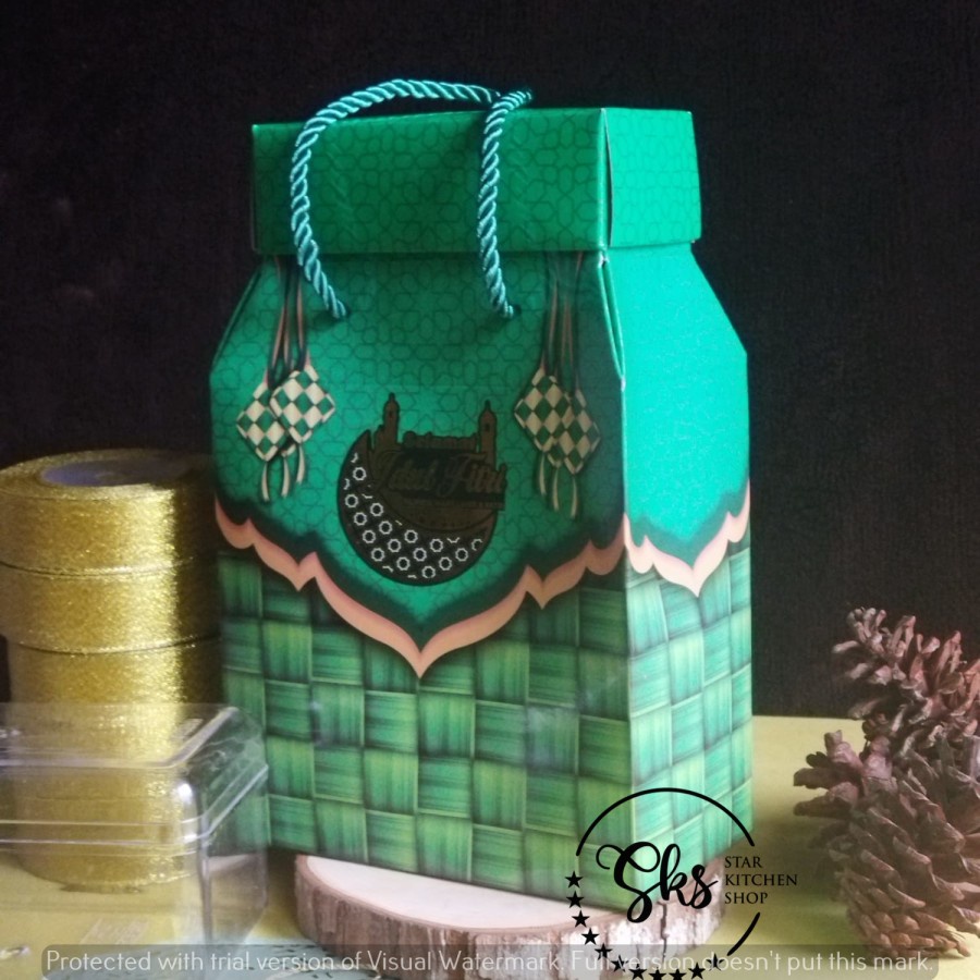 dus box 2 toples persegi kue kering lebaran idul fitri