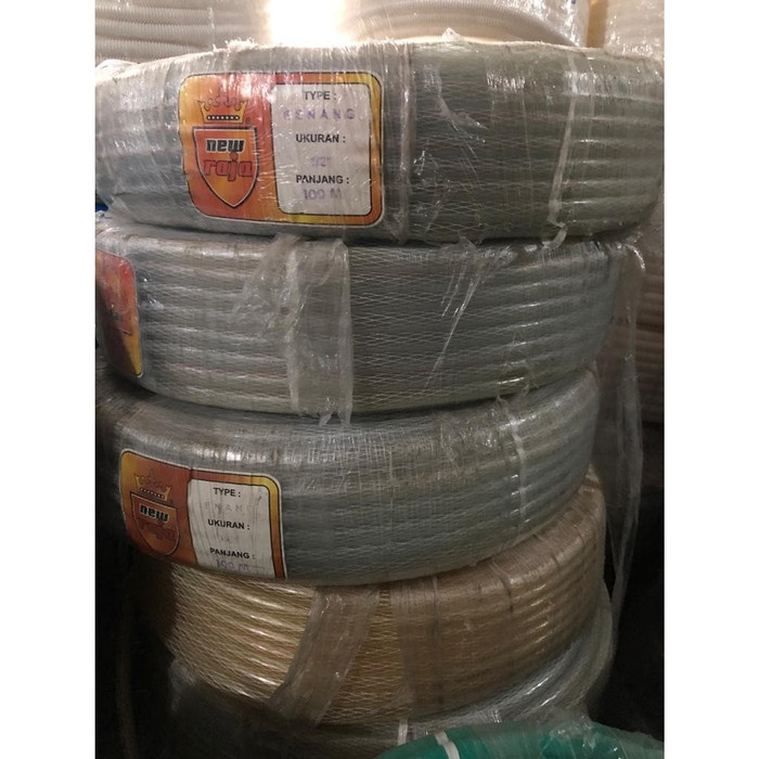 Selang Air Benang 5/8" Inci 100M New Raja 1 Roll = 100M