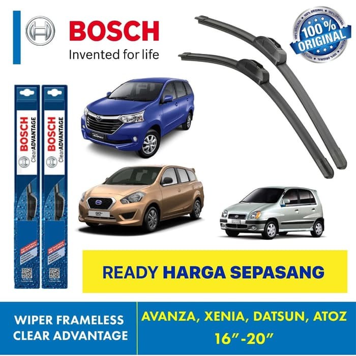 Wiper Blade Avanza Xenia Atoz BOSCH frameless ADVANTAGE 16-20&quot; ASLI