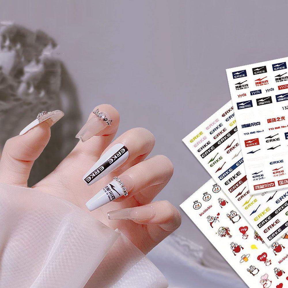 Mxbeauty Stiker Nail Art Musim Panas Smiley Perekat Manikur Aksesoris