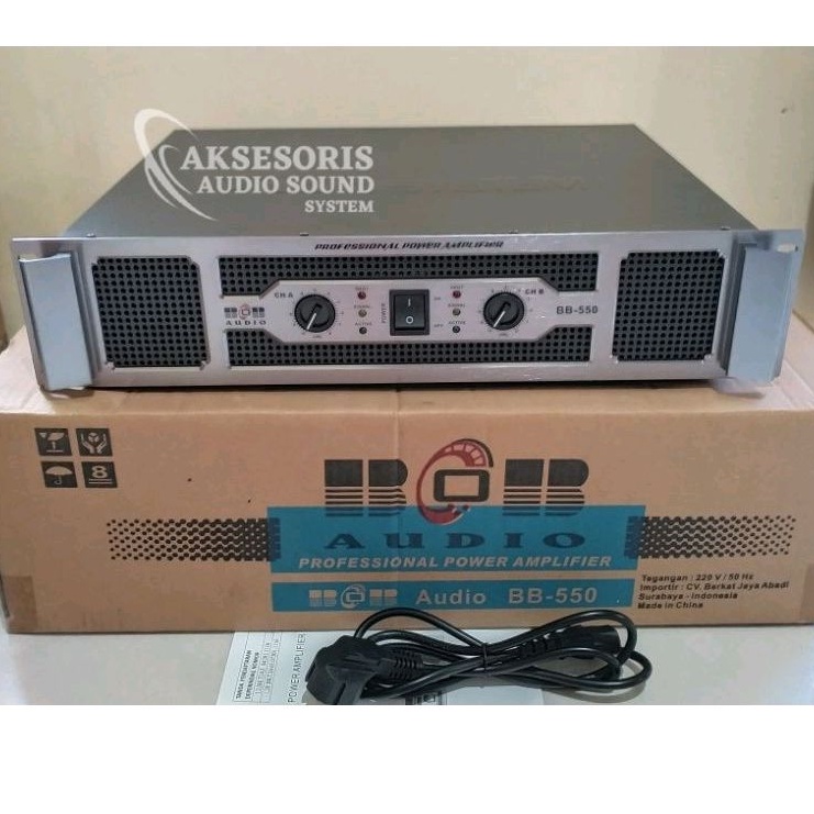 Power Amplifier Bob Audio BB 550 2X400 Watt Original Produk Kualitas Bagus