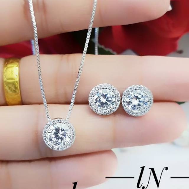 Xuping kalung dan anting lapis emas 24k 1025