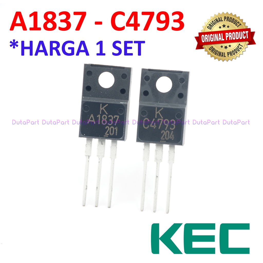 A1837 C4793 ORIGINAL KEC KOREA Transistor Harga Per SET A 1837 C 4793