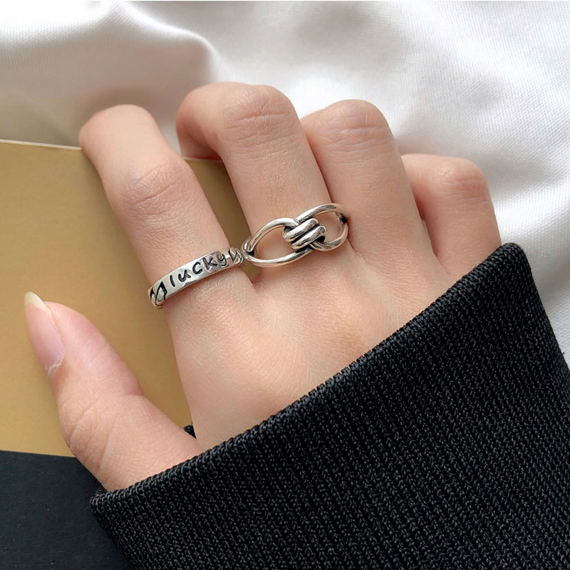 Magic789 2PCs Stylish Punk Geometric Knuckle Rings Women Fashion Finger Jewelry