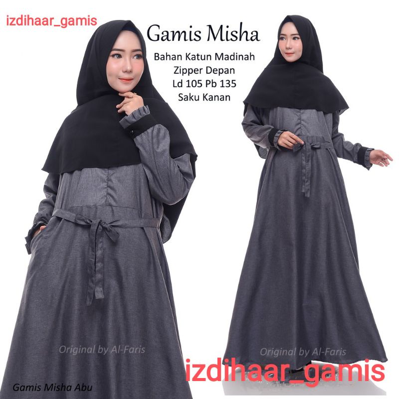 Gamis Misha Katun Madinah | Gamis Katun Madina Premium Syar'i