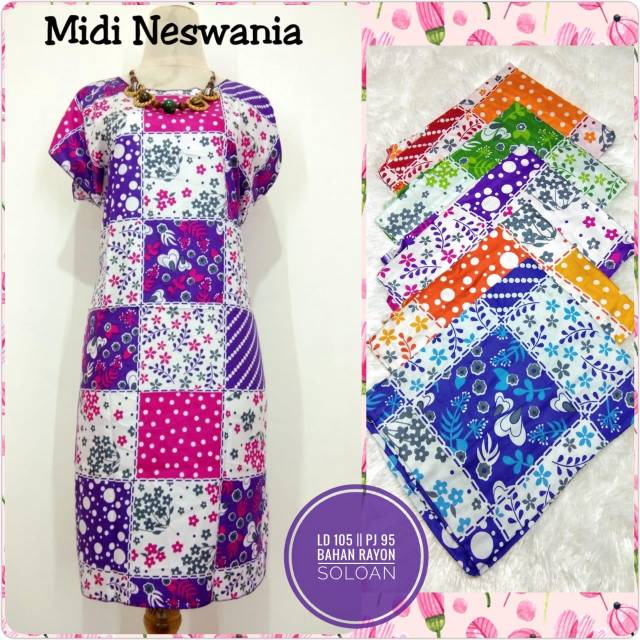 DASTER BATIK DASTER MIDI DRES