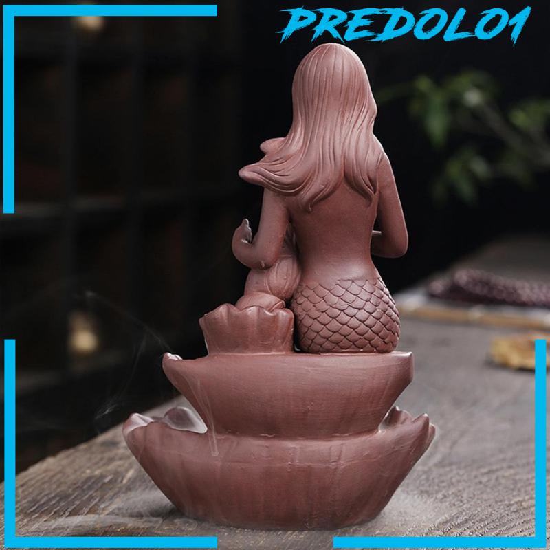 [PREDOLO1] Purple Clay Backflow Incense Cone Burner Aroma Yoga Incense Holder Censer