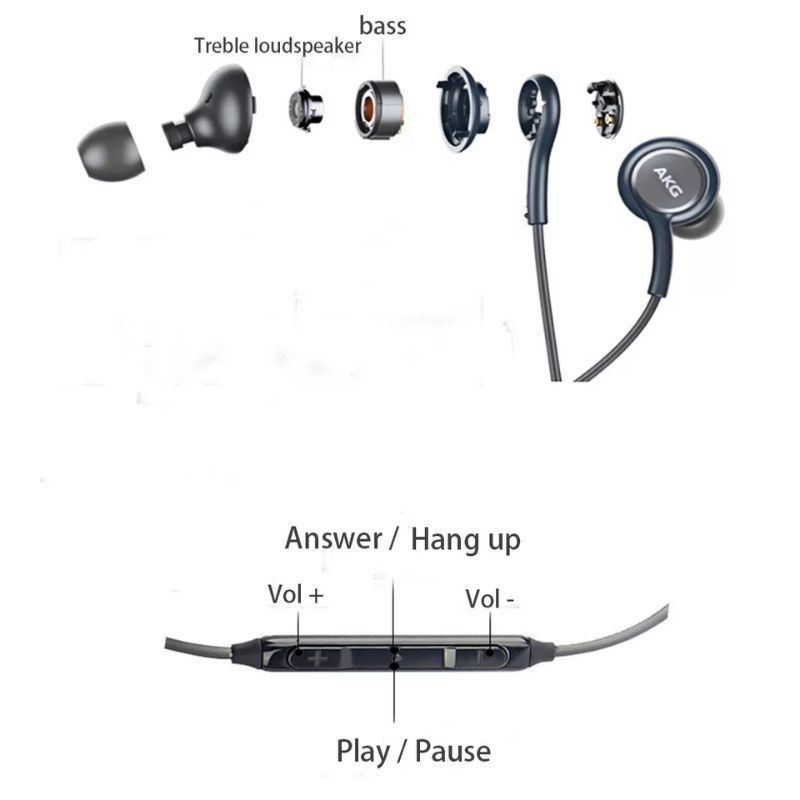 Headset Samsung AKG S10+ Copotan Original 100% / Handsfree Earphones AKG Samsung S10 Plus