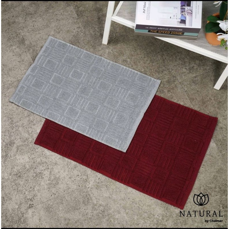 Keset Kaki Natural 40x60 Terry Towel by Chalmer Keset Kamar Mandi Keset dapur Serap air banyak Warna