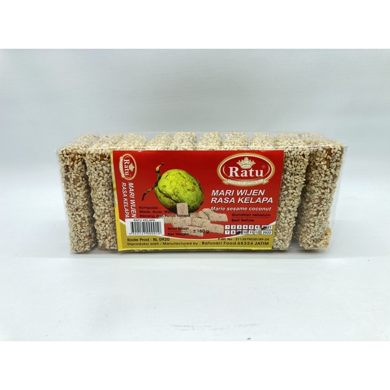 

Ratu MARI WIJEN RASA KELAPA 180g [KOTAK] barcode 6322127000010