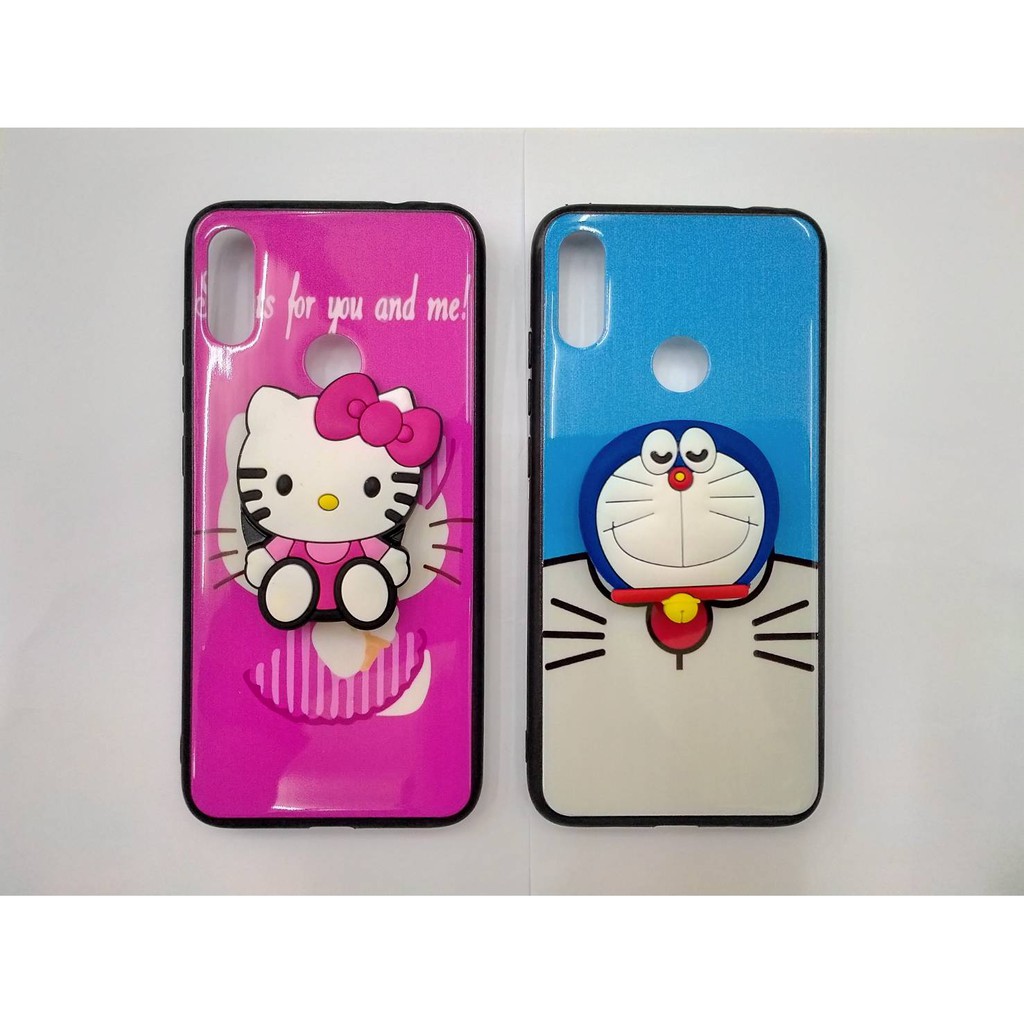 Case REDMI NOTE 7 Case Fuze Glass Plus Popsocket Karakter Lucu