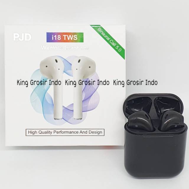 Headset Bluetooth I18 TWS Pop Up Window Wireless Earphone i18 TWS Versi 5.0