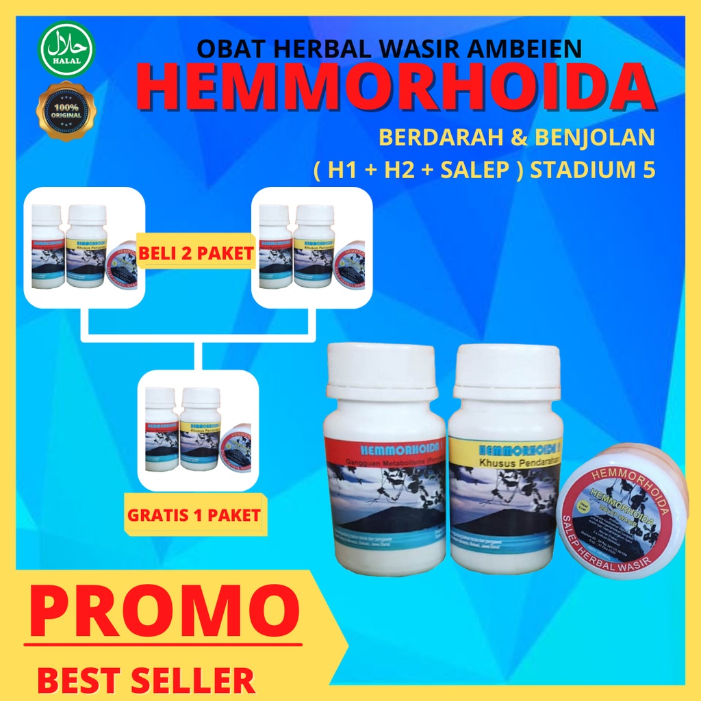 

Obat Wasir Ambeien Ampuh Benjolan & Pendarahan Original Herbal Asli HEMMORHOIDA Stadium 4-5