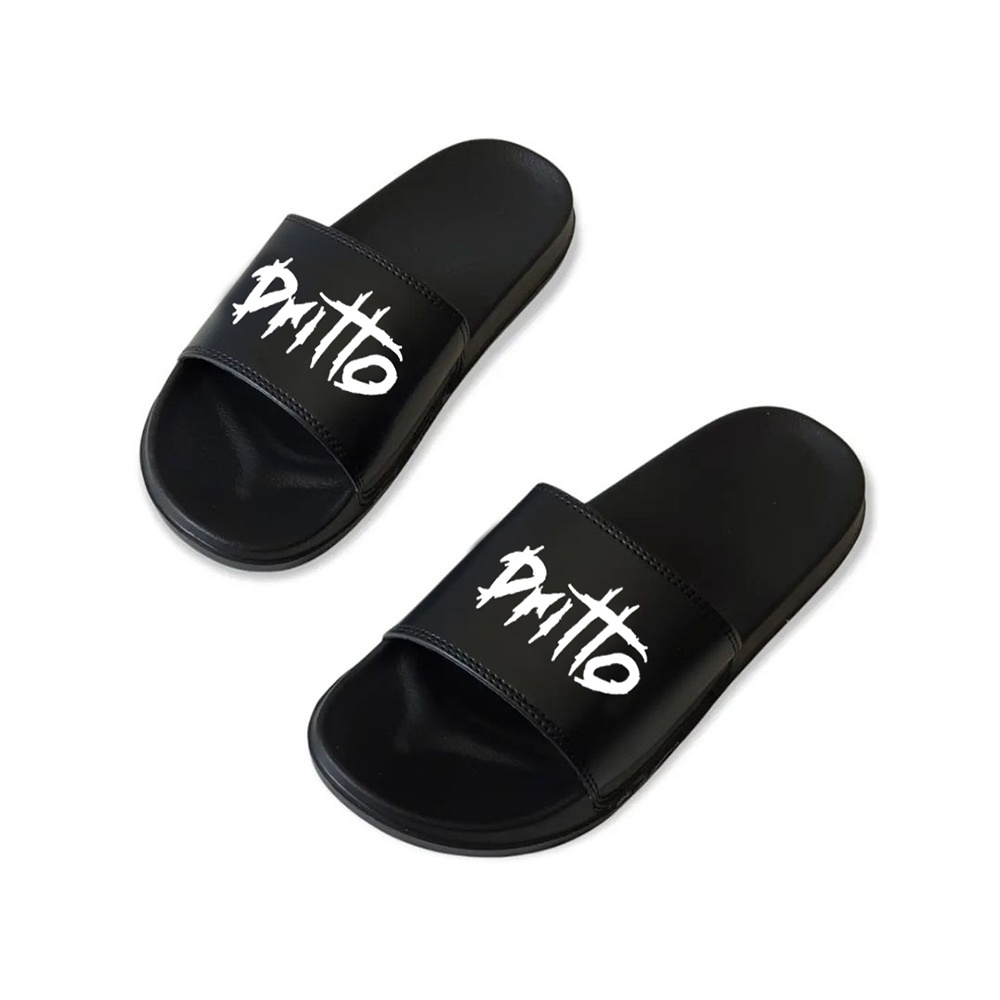 Sandal Slip On Dritto - Sandal Slide Pria (Kakudai) - Black