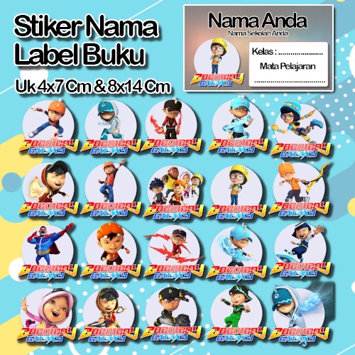 

Stiker Label Buku boboiboy boboi Kartun gopal ling yaya animasi anak peng Karakter Lucu Custom Lebel Nama cromo murah 20 Varian berbeda Sticker Pelajaran Mapel buku anak sekolah No 10