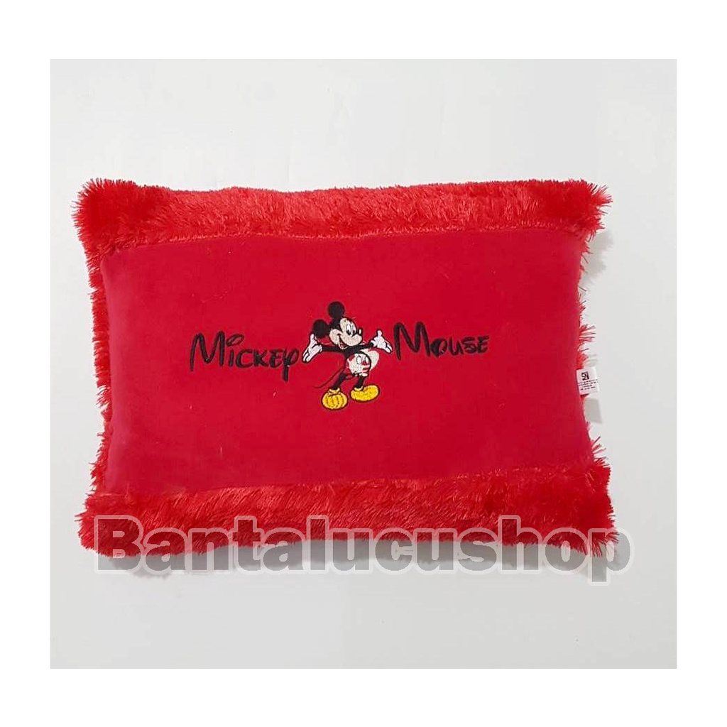 Bantal Karakter Mickey Mouse Bantal Bulu Lasfur Ukuran Standar Dewasa