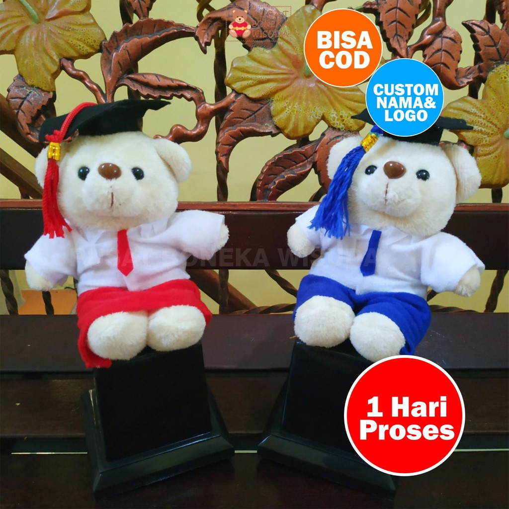 Piala Boneka Wisuda Untuk Anak Sekolah Sd Smp Sma Pilbon Murah Lucu Kecil Mini Perpisahan Graduation Shopee Indonesia