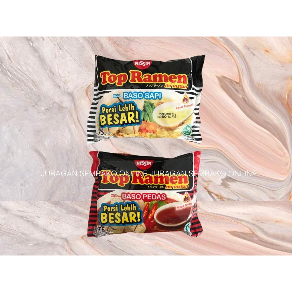 (JSO) nissin TOP RAMEN BESAR ALL VARIAN HALAL / ramen halal / mie halal