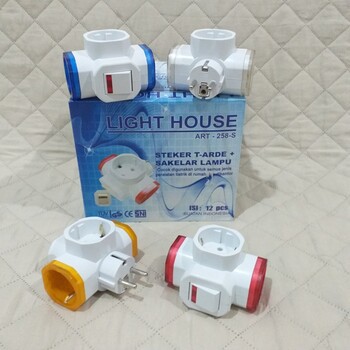 Steker T Arde Switch DUTRON/T Arde Saklar Nyala Pin Kuningan