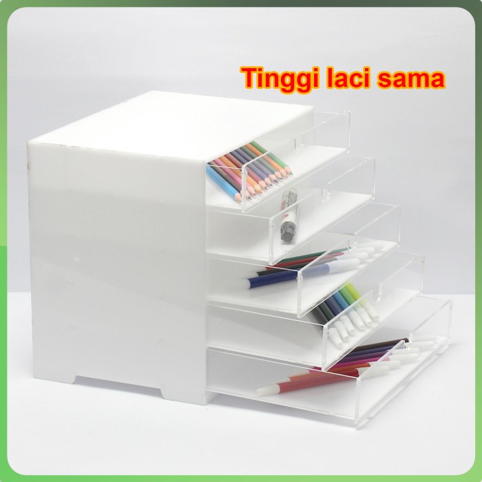 

Hadir Rak Stationery Aksesoris Kosmetik Multifungsi Model 5 Laci Trendi