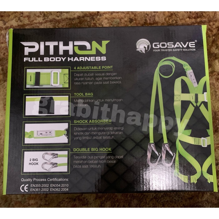 PITHON FULL BODY HARNESS DOUBLE BIG HOOK - GOSAVE