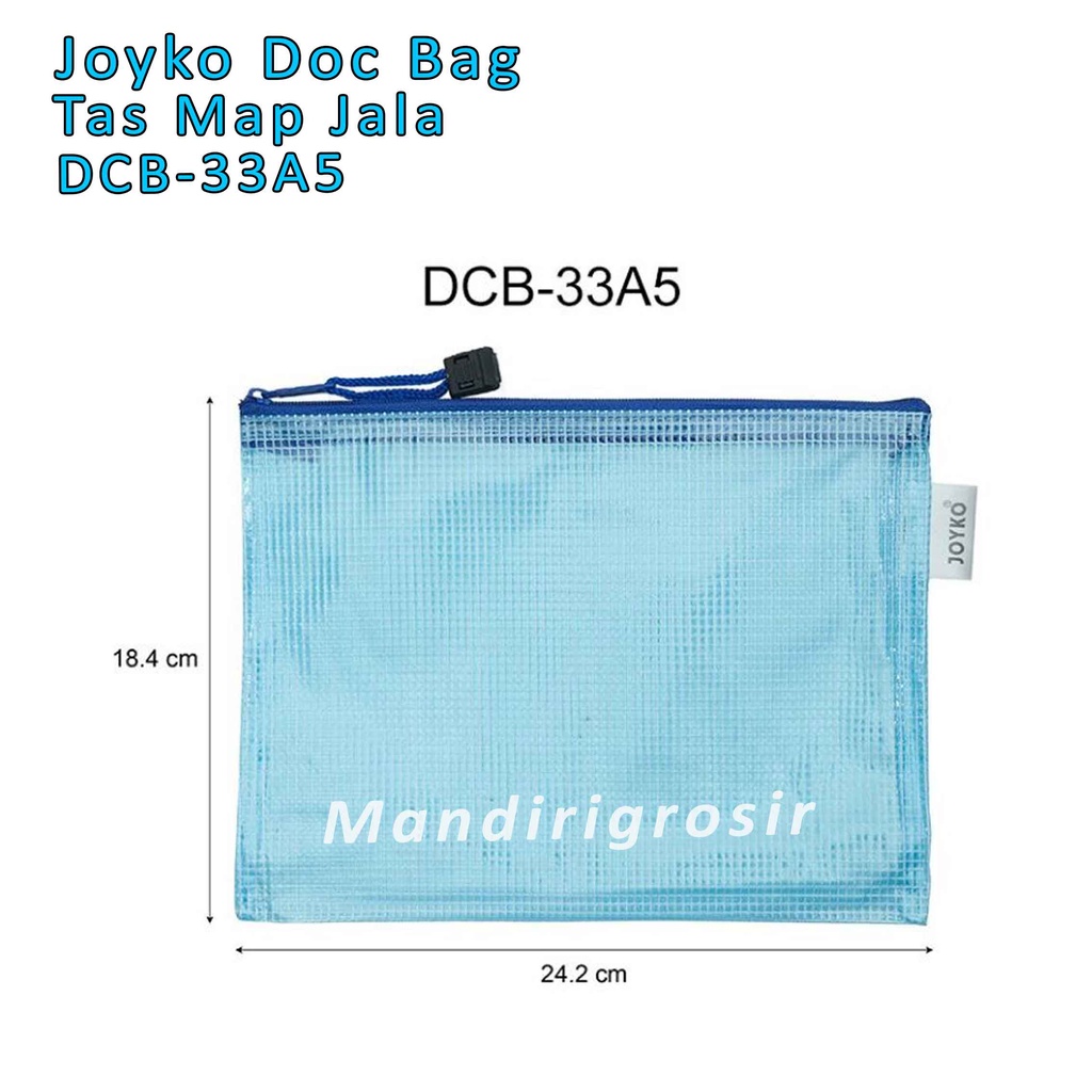 Doc Bag *Joyko * Tas Map Jala * Transparan * Kuning * DCB-33A5 *  UK. 24x18 cm