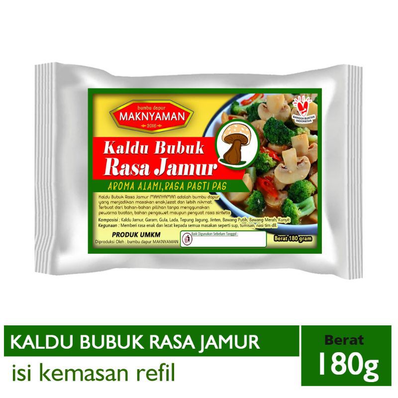 

MAKNYAMAN KALDU RASA JAMUR 180 gram