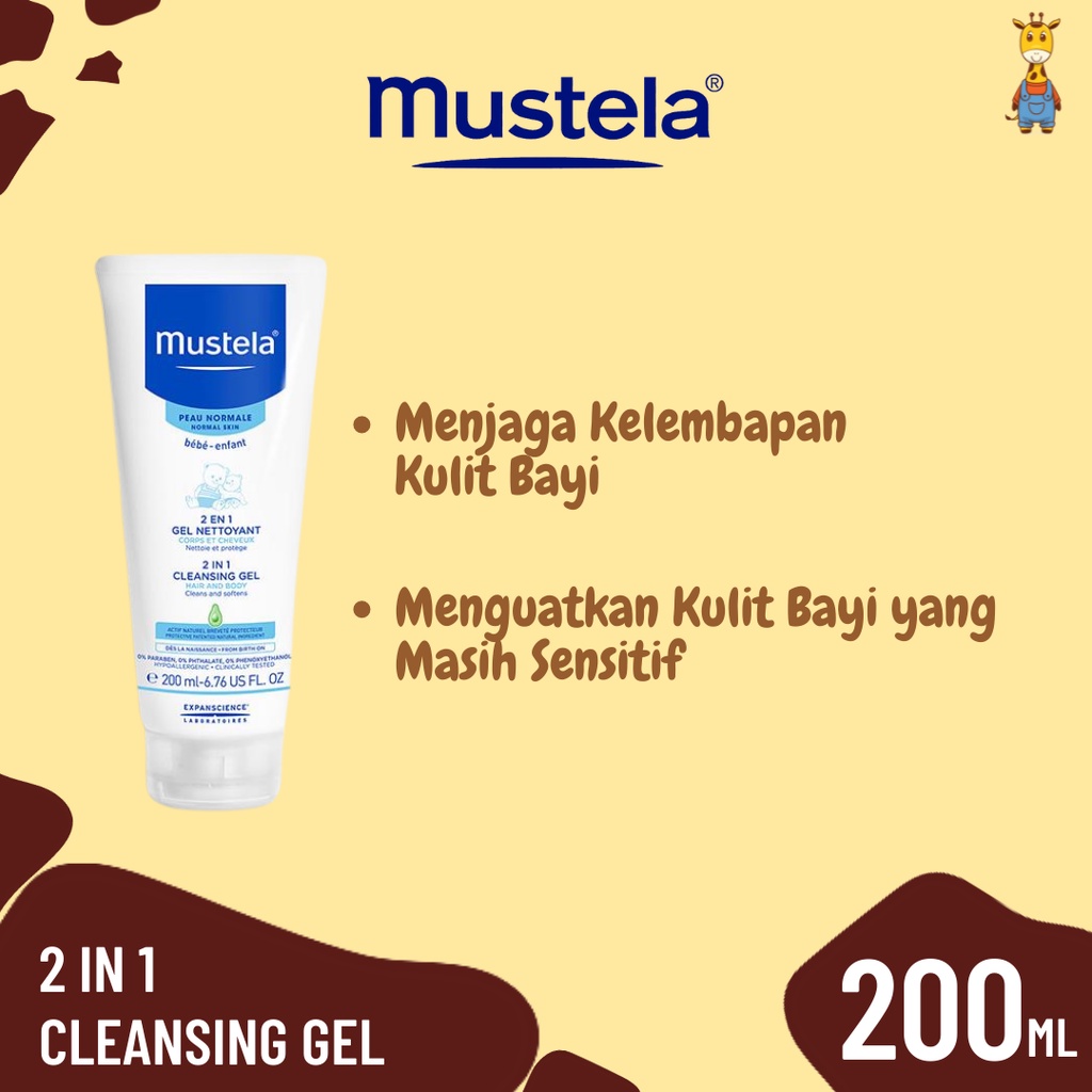 Mustela 2 in 1 Cleansing Gel 200ml