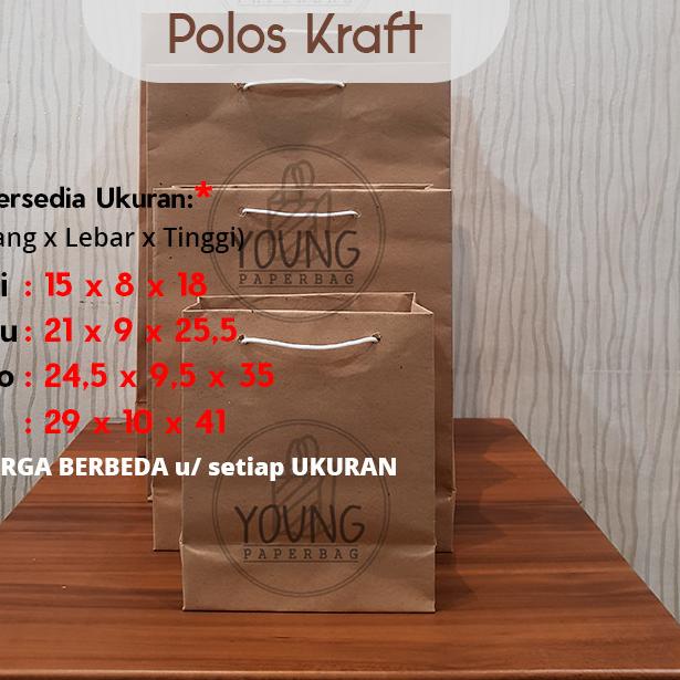 

Paper Bag / Tas Kertas XL Polos Uk.29x10x41 (1 lsn)