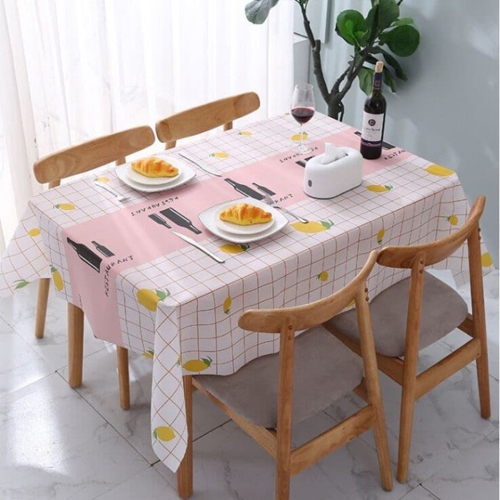 Taplak Meja MODERN PINK restaurant 137X180cm /Taplak meja new motif