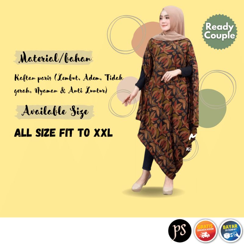 Baju Kondangan Wanita Kaftan Batik Wanita Modern Jumbo Dress Kaftan MANGGAR 19