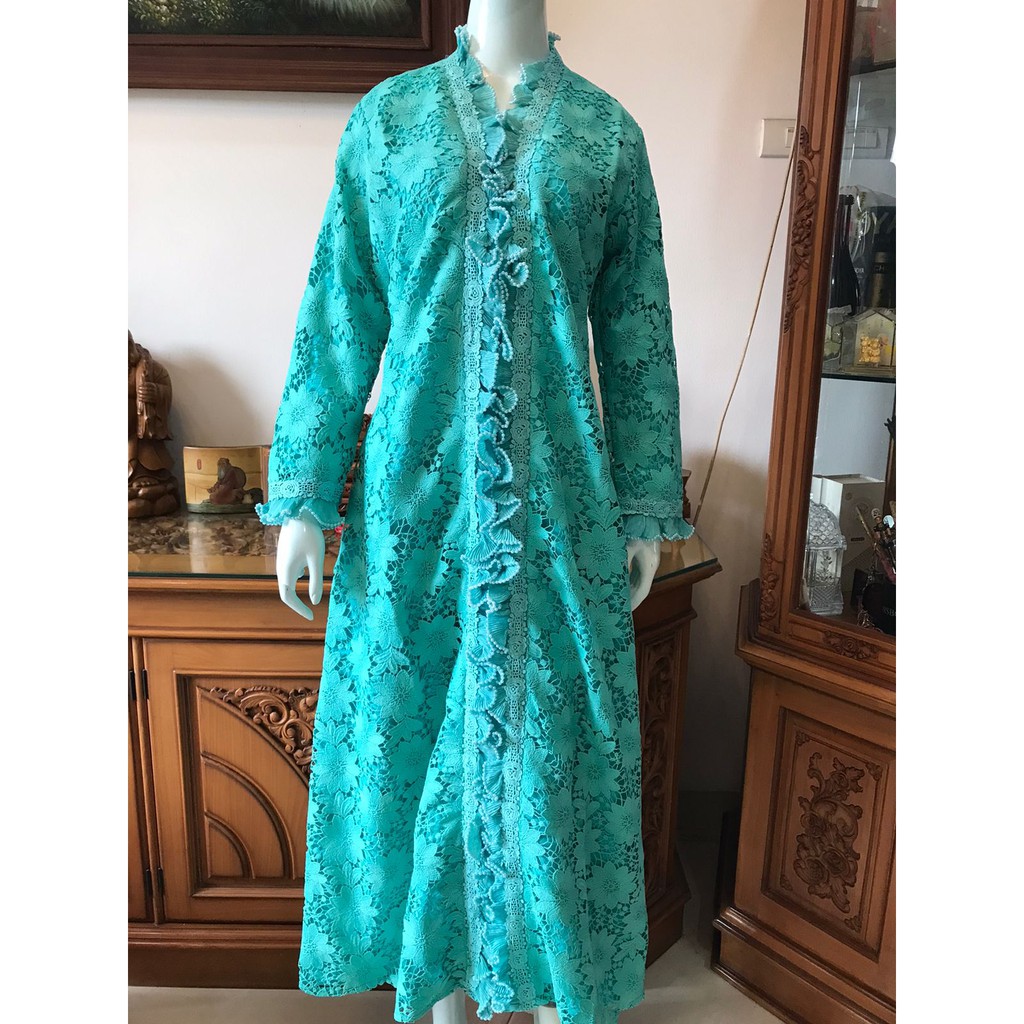 Gamis alexuez full brukat 0481 depan /gamis brukat tebal premium